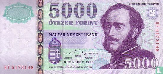 Hongarije 5.000 Forint 1999 - Afbeelding 1