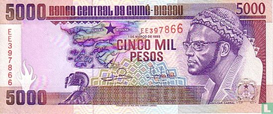 Guinee-Bissau 5.000 Pesos 1993 - Afbeelding 1