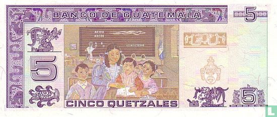 GUATEMALA 5 Quetzales - Afbeelding 2