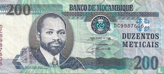 MOZAMBIQUE  200 Meticais - Afbeelding 1