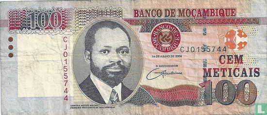 MOZAMBIQUE  100 Meticais - Afbeelding 1