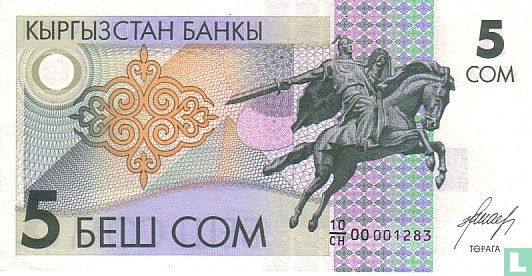 Kyrgyzstan 5 Som  - Afbeelding 1