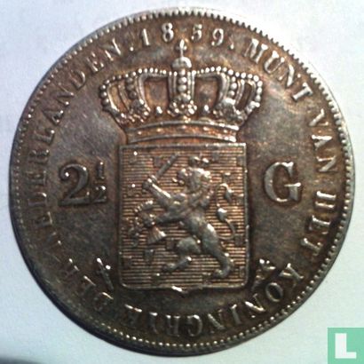 Nederland 2½ gulden 1859 - Afbeelding 1