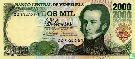 Venezuela 2.000 Bolivare - Bild 1