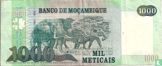 MOZAMBIQUE  1000 Meticais - Afbeelding 2