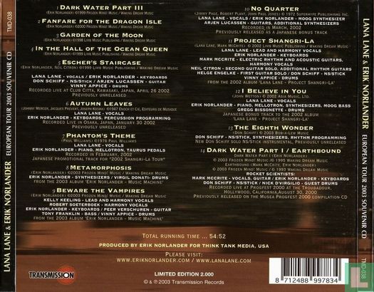 European Tour 2003 Souvenir CD - Afbeelding 2