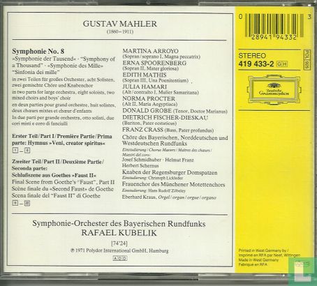 Gustav Mahler Symphonie No. 8 (Symphonie der Tausend) - Afbeelding 2