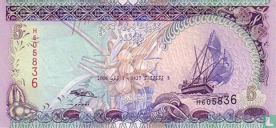 Malediven 5 Rufiyaa 2006 - Afbeelding 1