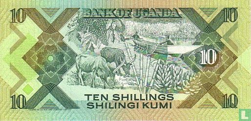 Uganda 10 Shillings 1987 - Image 2