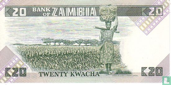 Zambia 20 Kwacha ND (1980-88) - Image 2