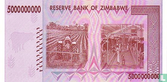 Zimbabwe 5 Billion Dollars 2008 - Afbeelding 2