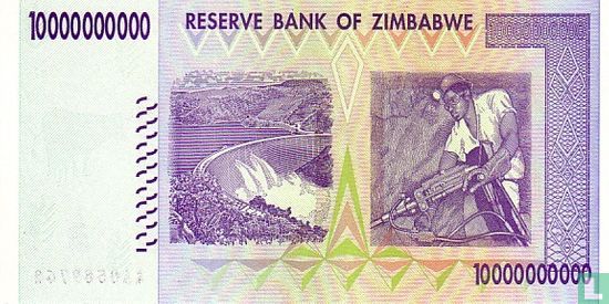 Simbabwe 10 Billion Dollars 2008 - Bild 2