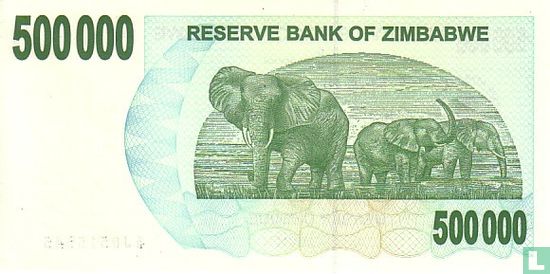 Zimbabwe 500.000 Dollars 2007 - Afbeelding 2
