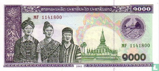 Laos 1.000 Kip 2003 - Image 1