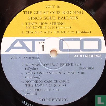 The Great Otis Redding Sings Soul Ballads - Afbeelding 3