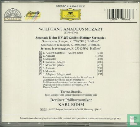 Wolfgang Amadeus Mozart Haffner Serenade - Image 2