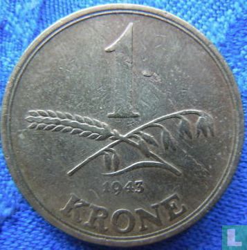 Danemark 1 krone 1943 - Image 1