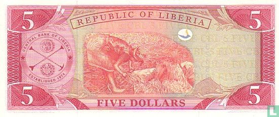 Liberia 5 Dollars - Image 2