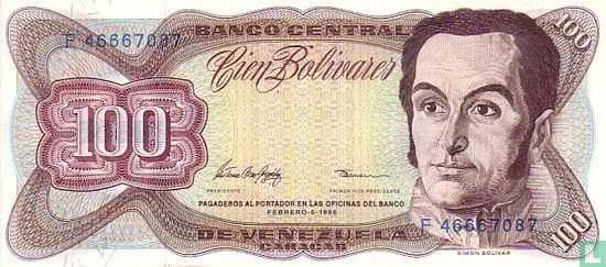 Venezuela 100 Bolívares 1998 (P66f) - Image 1