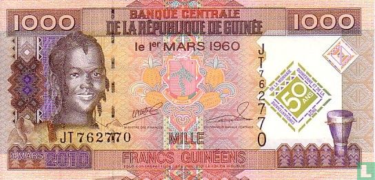 Guinea 1,000 Francs - Image 1