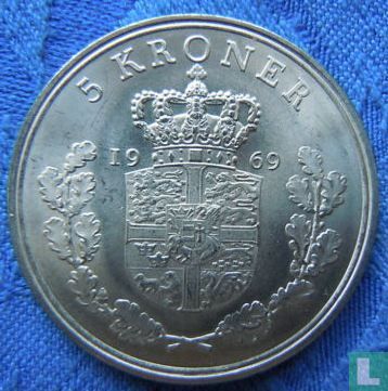 Denemarken 5 kroner 1969 - Afbeelding 1