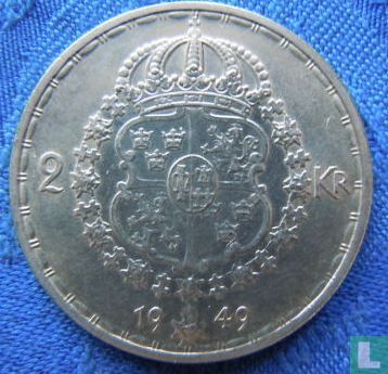 Zweden 2 kronor 1949 - Afbeelding 1