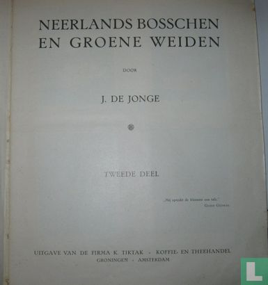 Neerlands Bosschen en Groene Weiden - Afbeelding 2
