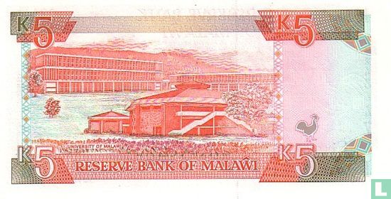 Malawi 5 Kwacha 1990 - Image 2