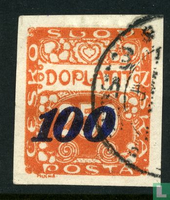 Taxstamp with overprint