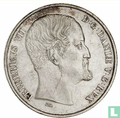Denemarken 1 speciedaler 1853 (FK/VS) - Afbeelding 2