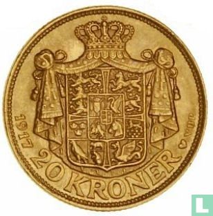 Denemarken 20 kroner 1917 - Afbeelding 1