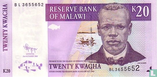 Malawi 20 Kwacha 2009 - Afbeelding 1