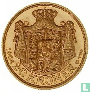 Denemarken 20 kroner 1908 - Afbeelding 1