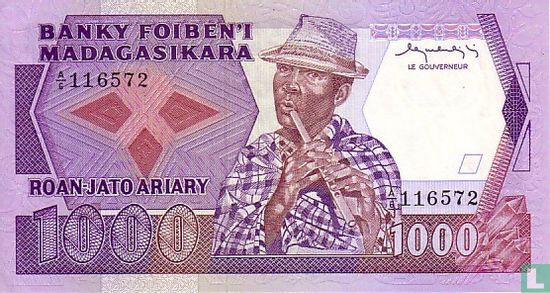 MADAGASCAR 1 000 Francs - Image 1
