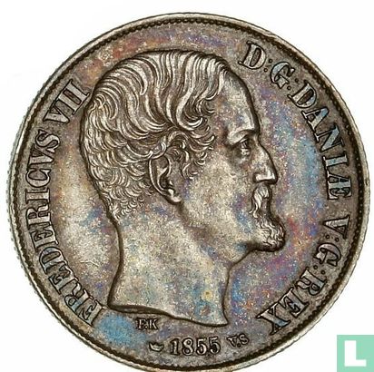 Danemark 1 rigsdaler 1855 (VS) - Image 1