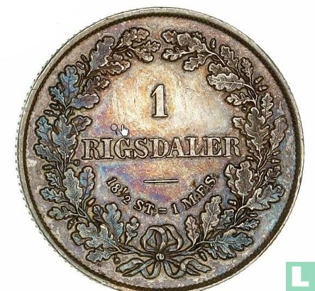 Denemarken 1 rigsdaler 1855 (VS) - Afbeelding 2