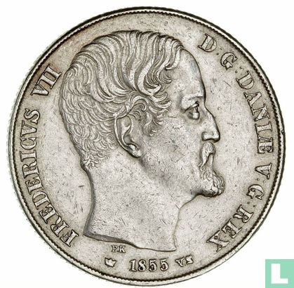 Danemark 2 rigsdaler 1855 (Kopenhagen) - Image 1