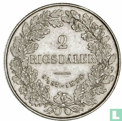 Denemarken 2 rigsdaler 1855 (Kopenhagen) - Afbeelding 2
