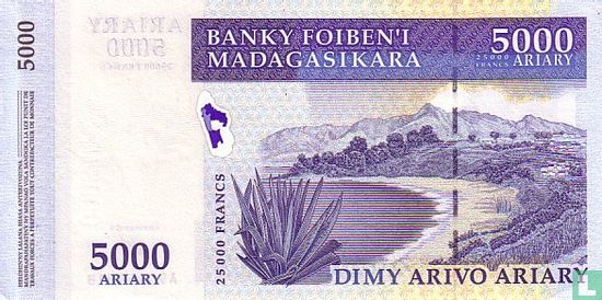 Madagaskar 5000 Ariary - Afbeelding 2