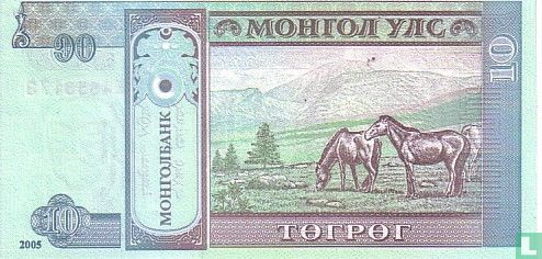 Mongolië 10 Tugrik 2005 - Afbeelding 2