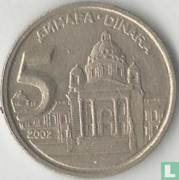 Yugoslavia 5 dinara 2002 - Image 1