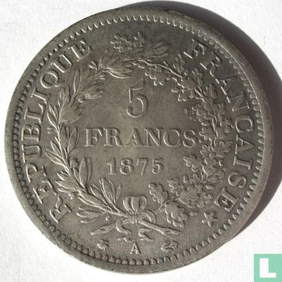 Frankrijk 5 francs 1875 A replica - Afbeelding 1