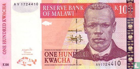 Malawi 100 Kwacha 2003 - Image 1