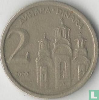 Jugoslawien 2 Dinara 2000 - Bild 1