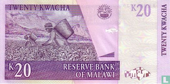 Malawi 20 Kwacha 2004 - Afbeelding 2