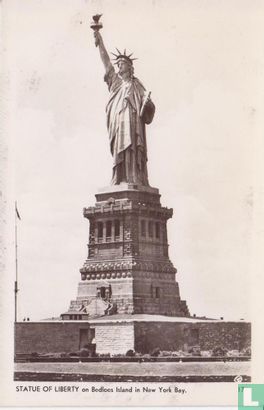 Statue of Liberty on Bedloes Island in New York Bay