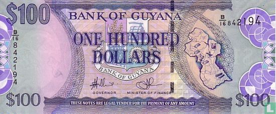 GUYANA  100 Dollars - Image 1