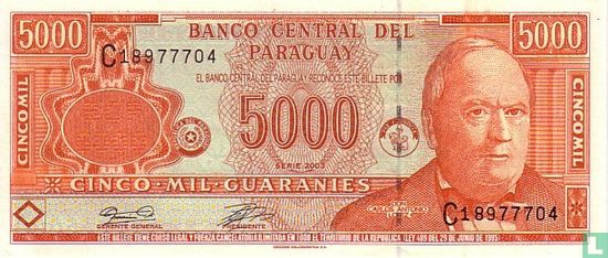 PARAGUAY Guarani 5 000 - Afbeelding 1