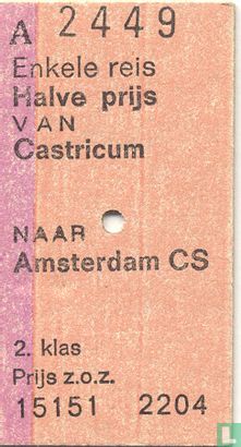 19800508 Enkele reis Halve prijs van Castricum naar Amsterdam CS - Bild 1