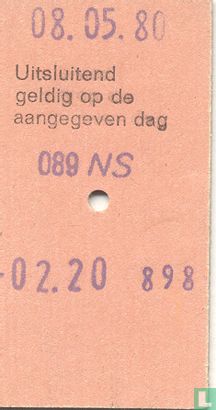 19800508 Enkele reis Halve prijs van Castricum naar Amsterdam CS - Afbeelding 2